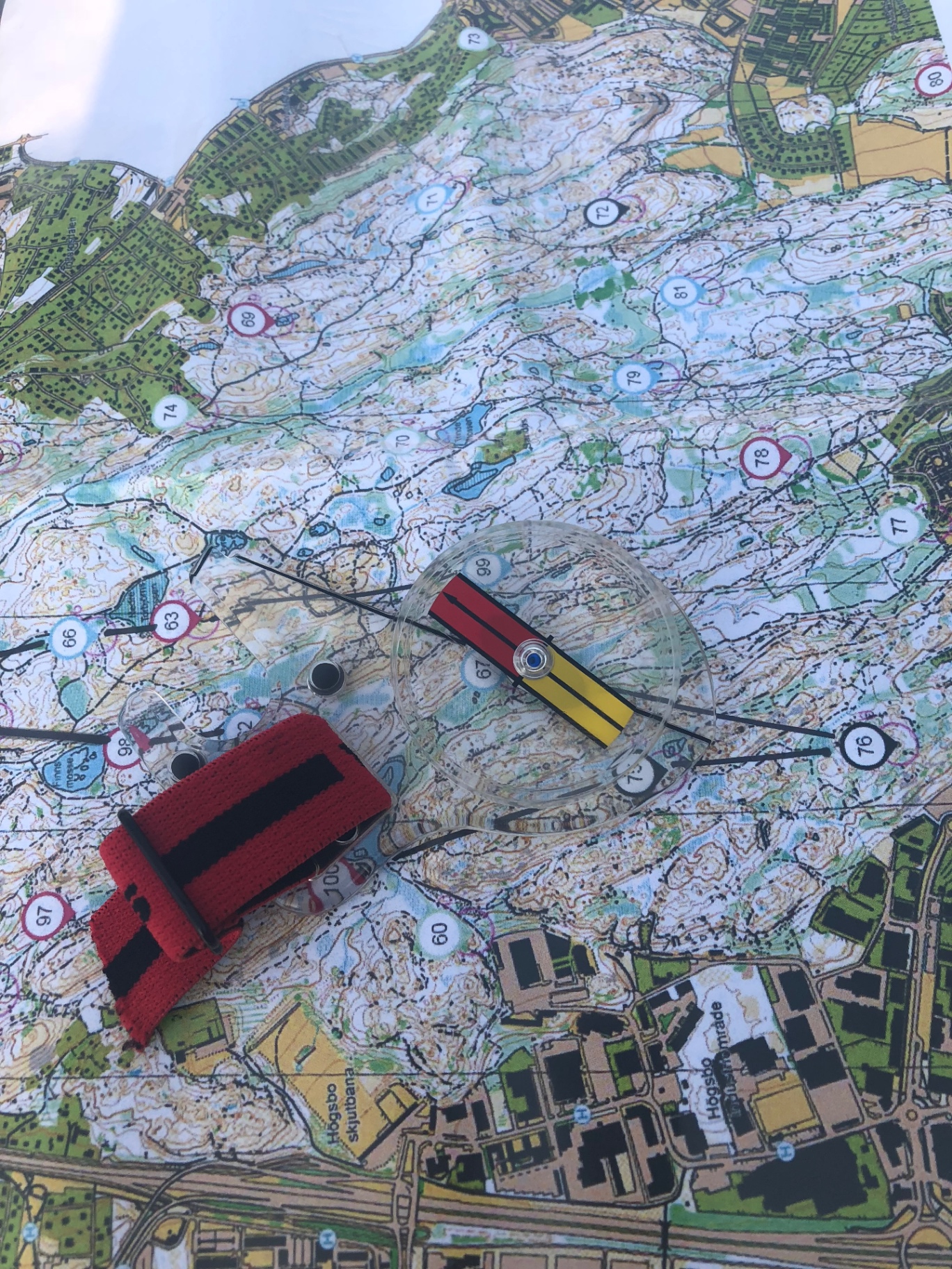 Map and compass — finding direction